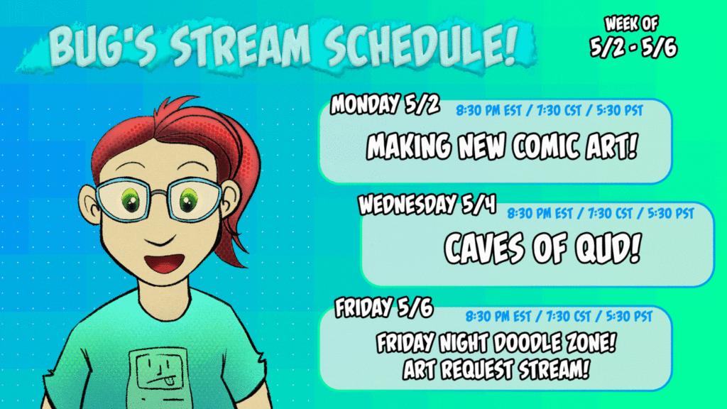 Streaming Schedule & Clip Studio Sub